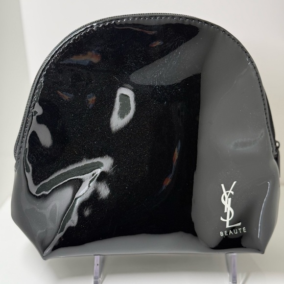 NWOT YSL BEAUTE BLACK MAKEUP POUCH WITH YSL MAKEUP - Picture 2 of 6